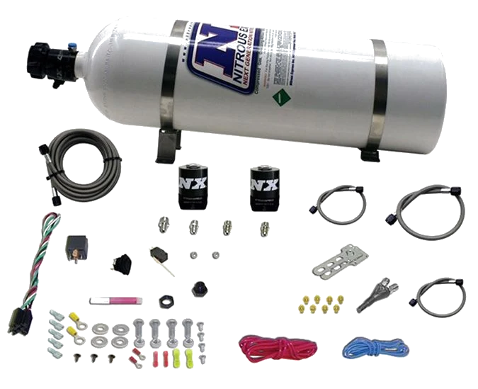Single Nozzle System with 15Lb Bottle for All Dodge model EFI (35-50-75-100-150 Hp) Nitrous Express NX 20921-15