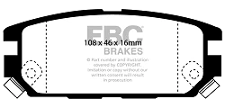 DP4987R Klocki hamulcowe YELLOWSTUFF EBC Brakes Mitsubishi Galant Lancer Evo 4 Legnum Sigma Space Wagon 3000 GTO Dodge Stealth EAGLE Talon Mitsubishi Eclipse Spyder 3000 GT VR-4 Galant VR4 L
