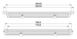 Belka LED Purelux Panther S800 Gen3 Prosta 78cm 324W