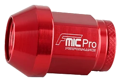 Kuta nakrętka aluminiowa do kół FMIC.Pro M14x1.25 Czerwona 1 szt.  stożkowa przelotowa 7075-T6