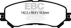 DPX2272 Klocki hamulcowe ULTIMAX2 EBC Brakes Renault Espace Mk5 Grand Scenic Mk4 Megane Hatch Mk4 Megane Saloon Mk4 Scenic 4th Gen Talisman Talisman Grandtour Megane Grand Coupe Mk4 Megane E