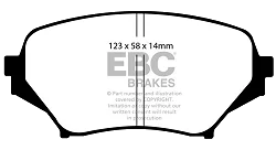 DP51774NDX Klocki hamulcowe BLUESTUFF NDX EBC Brakes Mazda Mazda Miata MX5 MX5 Mk3 NC