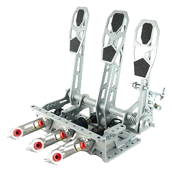 Odwrócony Pedalbox Mocowany do Podłogi z Podparciem Stopy RacingPedalBoxes - Szary