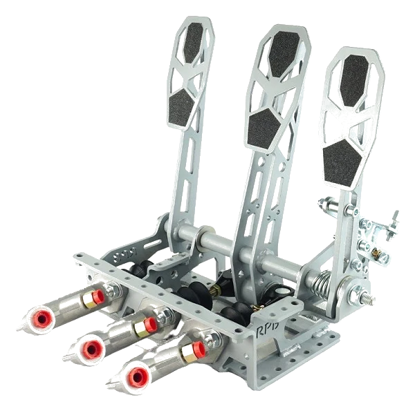 Odwrócony Pedalbox Mocowany do Podłogi z Podparciem Stopy RacingPedalBoxes - Szary