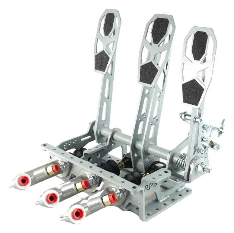 Odwrócony Pedalbox Mocowany do Podłogi z Podparciem Stopy RacingPedalBoxes - Szary