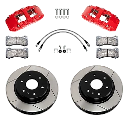 Wilwood 140-17956-R AERO4-DM Direct-Mount tylny zestaw hamulcowy czerwony 13.25 Mercedes Benz Sprinter 2022-2024 AWD