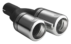 Uniwersalna końcówka tłumika okrągła 80mm długość 200/180mm średnica montażowa 45mm - N2-07-1L/45