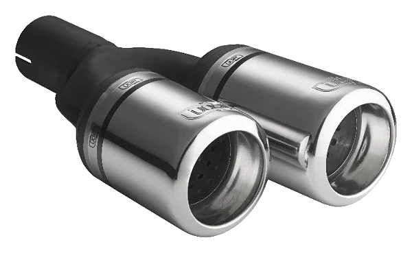 Uniwersalna końcówka tłumika okrągła 80mm długość 200/180mm średnica montażowa 45mm - N2-07-1L/45