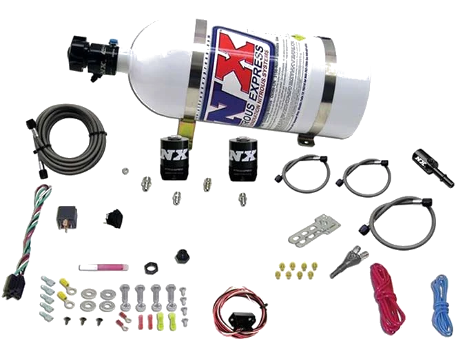 Hemi & Srt8 Single Nozzle Fly-By-Wire Sys (35-150Hp) with 10Lb Bottle Nitrous Express NX 20918-10