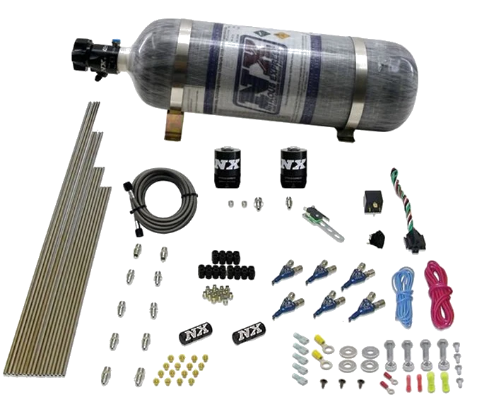 6 Cylinder Direct Port Gas 150-375Hp with 12Lb Carbon Bottle Nitroux Express NX 80006-12