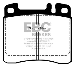 DP888 Klocki hamulcowe ULTIMAX2 EBC Brakes Mercedes-Benz W140 300 SE W140 300 SEL
