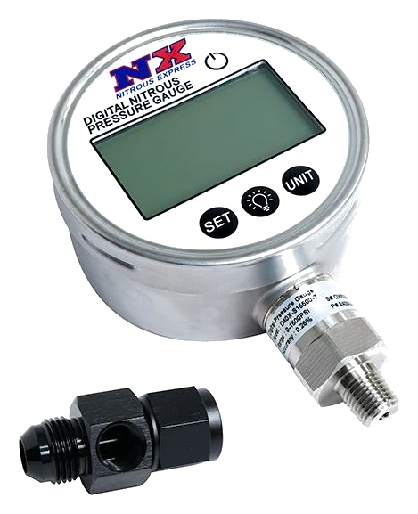 4 Inch Digital Nitrous Pressure Gauge with 8N Adapter Nitrous Express NX 15543D