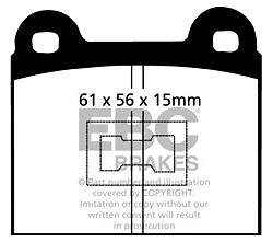 DP174 Klocki hamulcowe ULTIMAX2 EBC Brakes Audi 50 80 Volkswagen 412 1600 Type 3 Derby Golf Mk1 Jetta Mk1 Passat B1 Passat B1 Estate Polo 86 Polo 86C Scirocco Mk1 80 GT 80 GTE Golf Mk1 GTi
