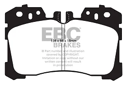 DP41811R Klocki hamulcowe YELLOWSTUFF EBC Brakes Lexus LS460 XF40 LS600h XF40 LS500h XF50 Lexus LS460 LS500 LS500h LS600h Toyota Mirai LS460 Touring Package