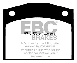 DP238 Klocki hamulcowe ULTIMAX2 EBC Brakes Honda Civic 1st Gen SB Civic 1st Gen SE Nissan Australia and New Zealand Silvia S110