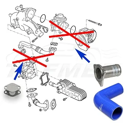 Zamiennik zaworu EGR VW Seat Skoda Audi z silnikami 1.9 TDI AXR BKC BKD AZV BRU + kolanko 90' 51 N - EGR_04A/ZUK