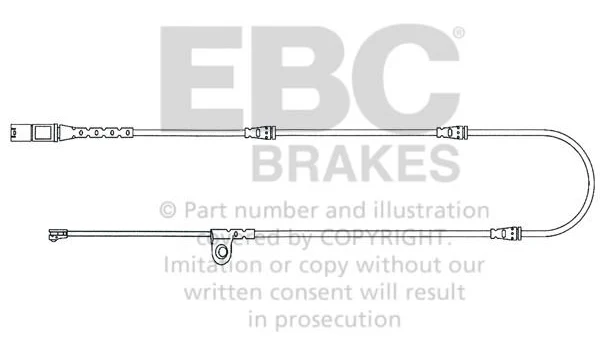 EFA139 Czujnik zużycia klocków hamulcowych EBC Brakes BMW X5 E70 X5 F15 X6 E71 X6 F16 BMW X5