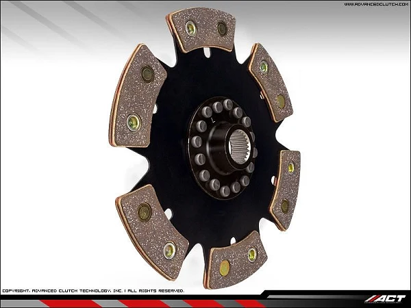 Tarcza sprzęgła ACT 6 PAD RIGID Disc, Honda Civic & CRX B-Seria (B16A2/B18C4/B18C6) (EK4/EK9/EG2/EG6/MB6/MC2) / 97-01 Integra 1.8L DC2 / 94-01 Integra 1.8L DB8