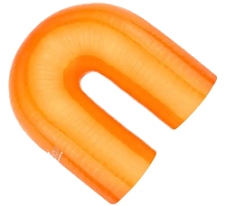 Kolanko silikonowe 180' 41mm Pomarańczowy