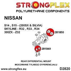 281850B: Tuleja tylnego dyferencjału - tylna Nissan 200SX S14