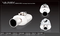 Tłumik aktywny XForce owalny z systemem Varex 15,24cm x 25,4cm x 38,1cm