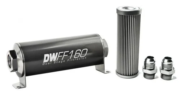 DeatschWerks In-Line Fuel Filter Kit -10AN 10 Micron 160mm