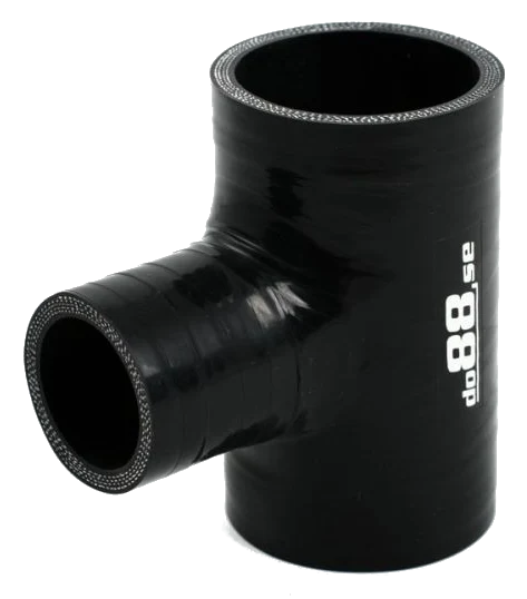 Wąż silikonowy czarny T 2" + 1" (51mm+25mm)