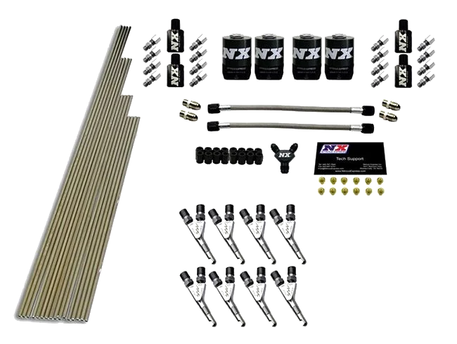 8-Cyl SSV Nozzle Intake Plumbing Kit with All Necessary Hardware Nitrous Express NX 13383