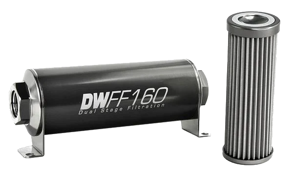 DeatschWerks In-Line Fuel Filter Kit -10AN Female 40 Micron 160mm