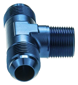 Adapter Trójnik Męski/Męski/Męski AN12 - 3/4 NPT - AN12 Niebieski