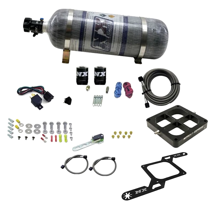 Billet Crossbar Plate System Dry Dual Stage 100-1000HP 4500 Flange 12LB Nitrous Express NX 66247-12
