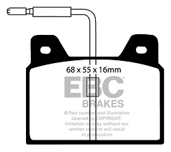 DP163 Klocki hamulcowe ULTIMAX2 EBC Brakes Ford Peugeot 504 504 Saloon 504 Estate 505 505 Estate 604 TALBOT Tagora Capri Mk3 TickFord