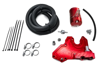 Oil Catch Can Kit Small Red 17 mm RTMG Performance for 1.8 / 2.0 TSI EA888.3