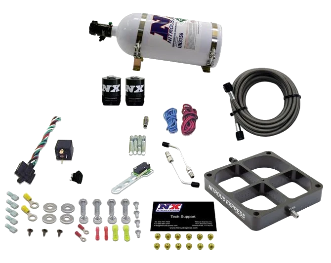 8500 Billet Crossbar Plate System Single Stage 100-500Hp with 5Lb Bottle Nitrous Express NX 63980-05