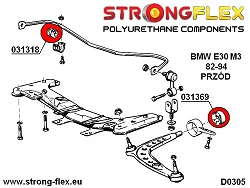 031318B: Tuleja stabilizatora przedniego BMW e30 - 031318B_20mm