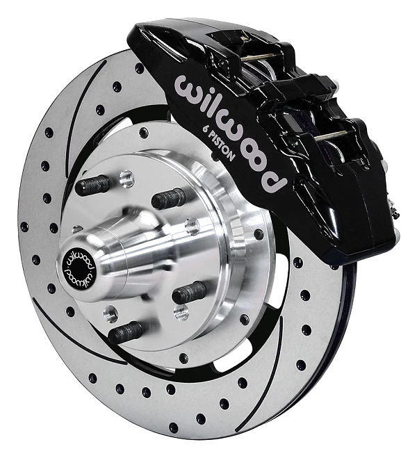 Wilwood 140-10738 Zestaw Hamulców Przednich Forged Dynapro 6 Hub 12.19 Wiercony czarny Cadillac Chevrolet GMC Pontiac