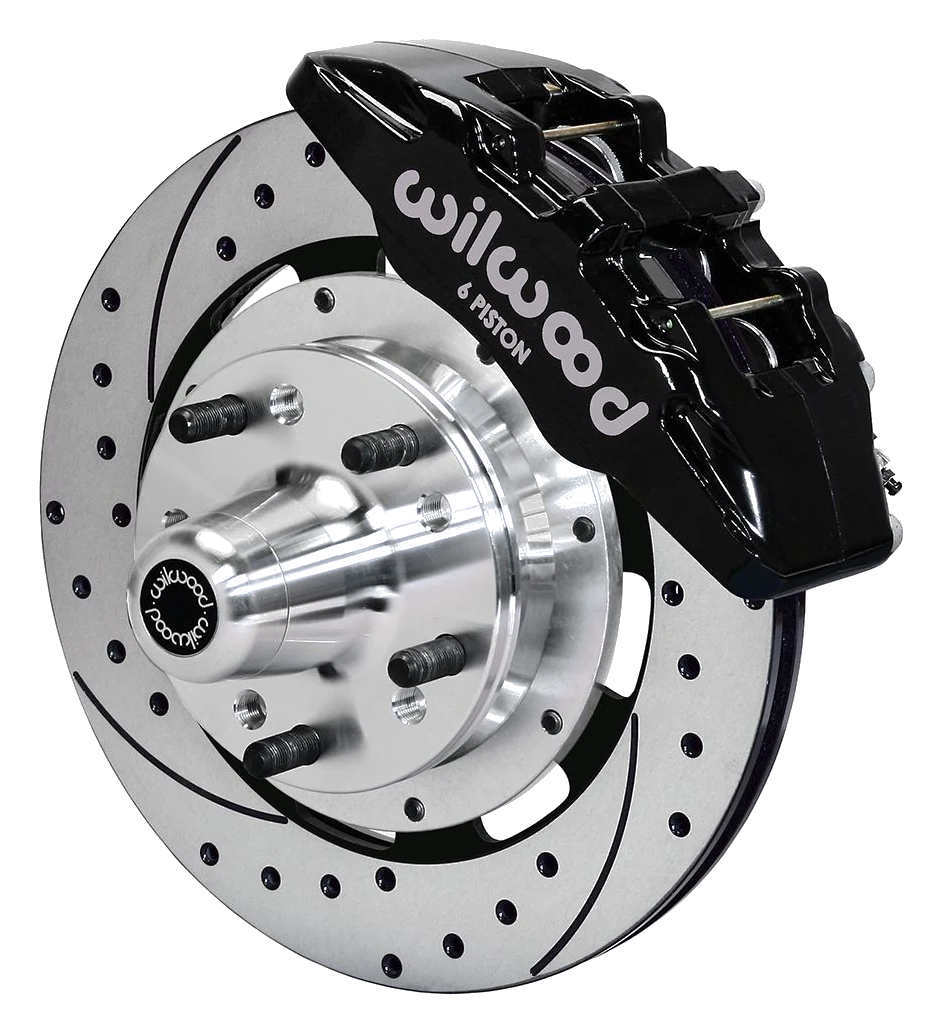 Wilwood 140-10738 Zestaw Hamulców Przednich Forged Dynapro 6 Hub 12.19 Wiercony czarny Cadillac Chevrolet GMC Pontiac