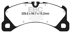 DP42203R Klocki hamulcowe YELLOWSTUFF EBC Brakes Porsche Macan Panamera 2nd Gen 971 Porsche Macan Panamera 971 Panamera Sport Turismo 971 Macan S Panamera Panamera Sport Turismo 971 Panamera