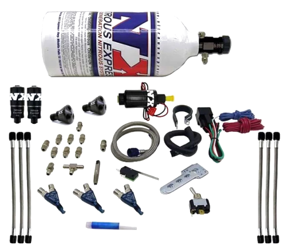 Three Cylinder Piranha System with 2.5Lb Bottle Nitrous Express NX 60033P