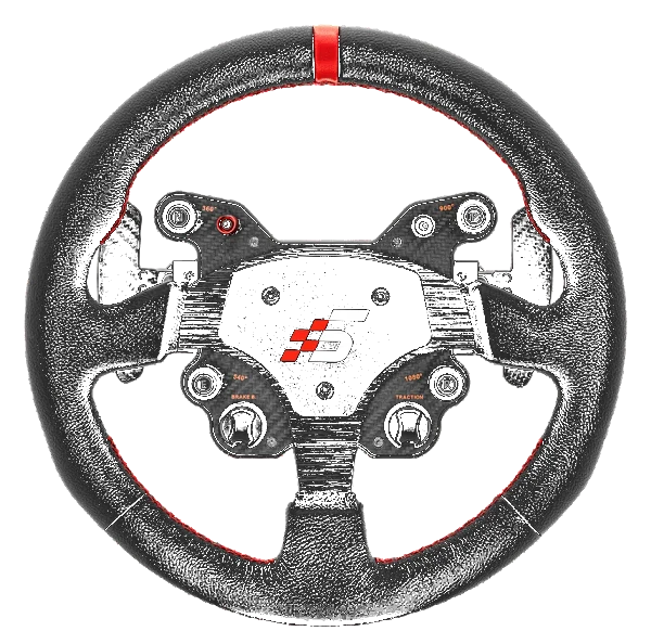 Skórzana Kierownica GT1 330mm Typ R SIMAGIC Łopatki Zmiany Biegów Symulator Simracing