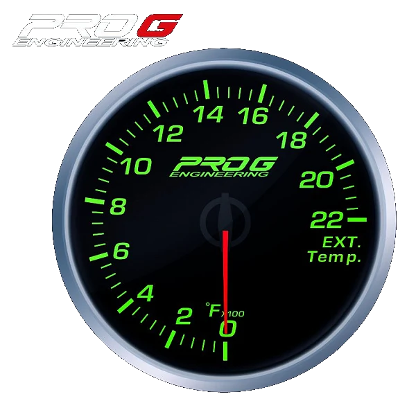 Wskaźnik Pro G Race Series RS, temperatury spalin EGT °F GREEN 60mm