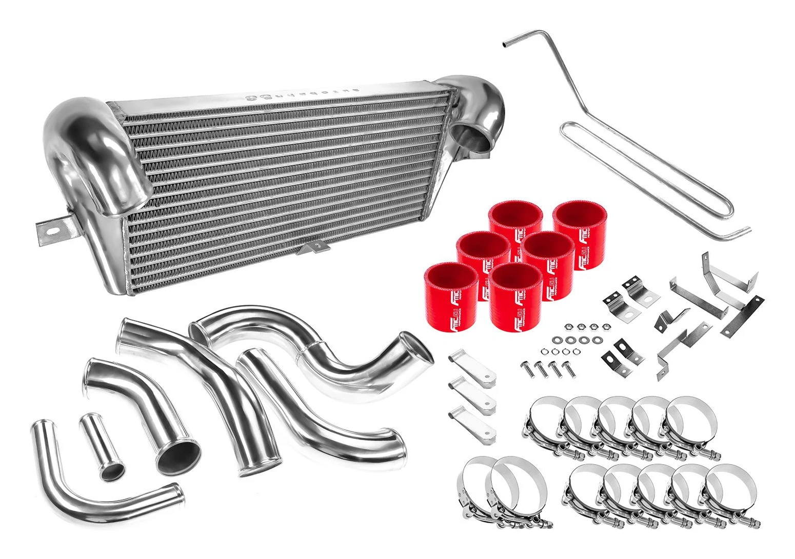 Kompletny zestaw intercoolera Mazda RX-7 FD3S 13B FMRC Twin Turbo 93-97 Czerwony