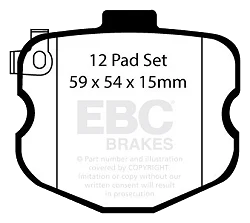 DP41771/3R Klocki hamulcowe YELLOWSTUFF EBC Brakes Chevrolet Corvette C6 Grand Sport Corvette C6 Z06 Chevrolet Corvette C6 Corvette C6 Grand Sport Corvette C6 Z06 - DP41771/3R