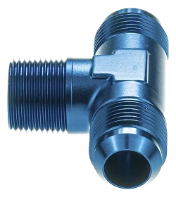 Adapter Trójnik Męski/Męski/Męski AN6 - 1/4 NPT - AN6 Niebieski