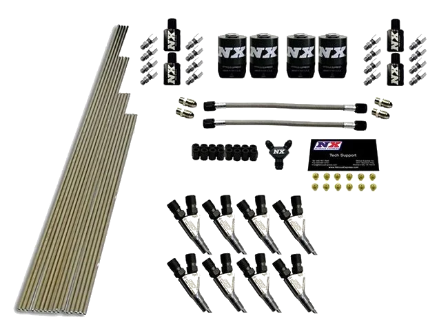 8-Cyl STD Nozzle Intake Plumbing Kit with All Necessary Hardware Nitrous Express NX 13384