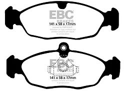 DP41198R Klocki hamulcowe YELLOWSTUFF EBC Brakes Aston Martin DB7 Daimler Eight Sovereign Super V8 V8 Jaguar XJ8 XJR XK8 XKR Aston Martin DB7 Jaguar XJR XJS XJ6 XJ8 XJ12 XK8 XKR