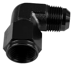 AN4 90' Nypel adapter żeńsko-męski JIC Czarny