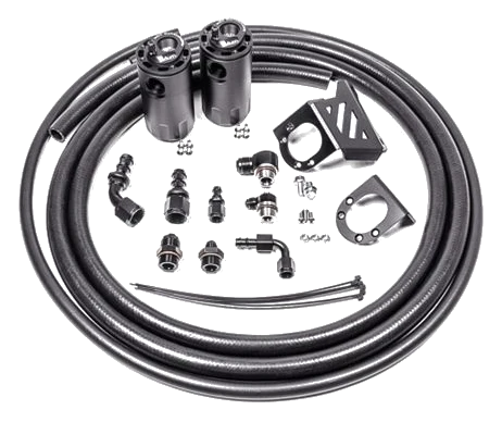 Dual Catch Can Kit for Toyota Tacoma 05-23 Fluid Lock Radium Engineering