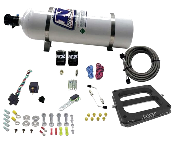 4500 Hitman Dominator Nitrous Plate System 100-150-200Hp with 15Lb Bottle Nitrous Express NX 40070-15