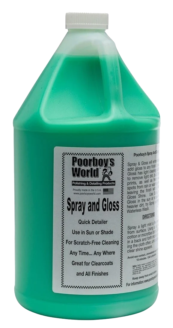 POORBOY'S WORLD Spray & Gloss quick detailer nadaje połysk 3784ml